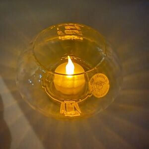 Vintage Lenox Crystal Illuminations Tea Light Candle Holder w Certificate Gift